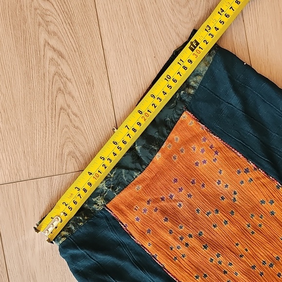 Aysha Bali Linen Rayon Blend Boho Maxi Skirt, Small - Picture 5 of 14